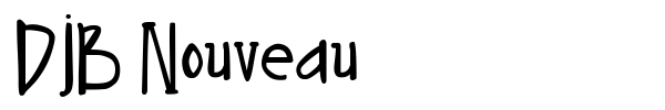 DJB Nouveau font preview